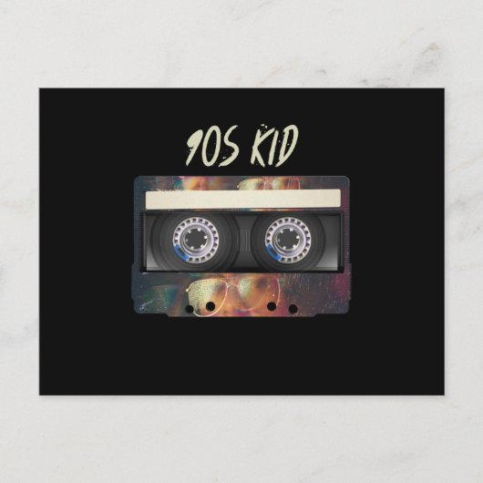 90年代の雰囲気満載のミックステープカセット 90年代生まれの誕生日 ポストカード (正面)