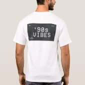 90年代の雰囲気 レトロなグリッチデザイン Tシャツ (裏面)