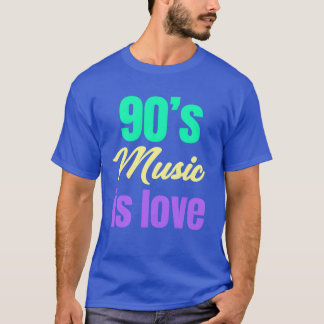 90年代の音楽は愛ブーマー 笑える年齢 男性 大人 ファミリー Tシャツ