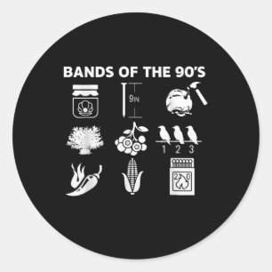 90年代の音楽バンドアイコンポップ・アートの文化おもしろいレトロGrap ラウンドシール