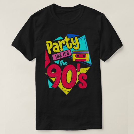 90年代の1990年代のディスコレトロのようなパーティー Tシャツ (デザイン正面)