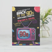 90年代の90年代のパーティー1990テーマに戻る 招待状 (スタンド正面)
