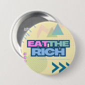 90年代のEat+the+Richな雰囲気ボタン 缶バッジ (正面&裏面)