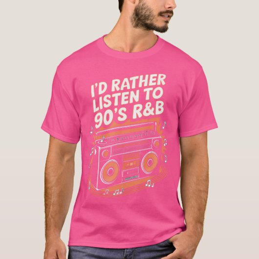 90年代のRbを聞好きにしたい Tシャツ (正面)