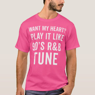 90年代のRb音楽男性へ女子ガールRnb愛人リズム Tシャツ
