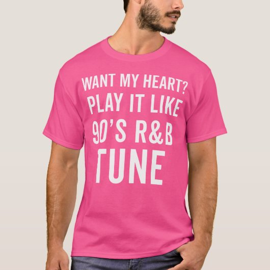 90年代のRb音楽男性へ女子ガールRnb愛人リズム Tシャツ (正面)
