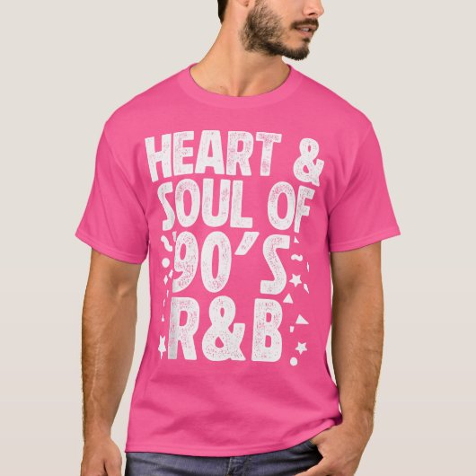 90年代のRb音楽男性へ女子ガールRnb愛人リズム Tシャツ (正面)
