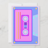 90年代のVaporwave Pastelカセット誕生日パーティー 招待状 (裏面)