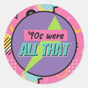 90年代は全てステッカー、90年代ステッカー、90年代デコール ラウンドシール
