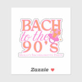 90年代へのバッハ – レトロバチェロレッテデザイン シール (シート)