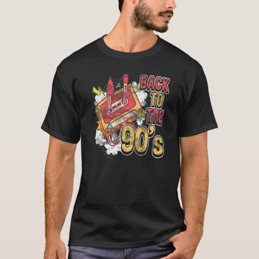 90年代へ戻ろう 90年代 ディスコ ラジオ テクノ エラ ヴィンテージ Tシャツ (正面)