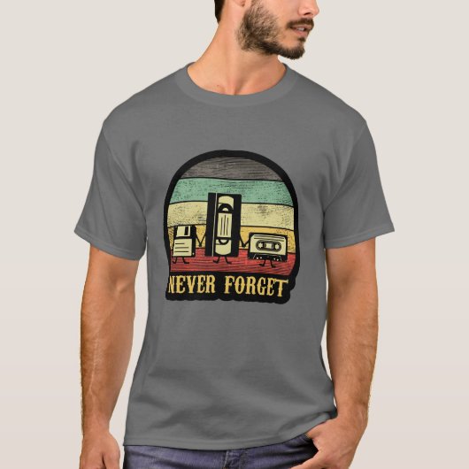 90年代を忘れないステッカー ビンテージ Tシャツ (正面)