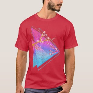 90年代アート桜フラワーブロッサムジャパンVaporwave Cher Tシャツ