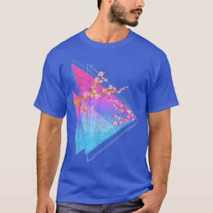 90年代アート桜フラワーブロッサムジャパンVaporwave Cher Tシャツ