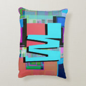 90年代インスパイア幾何カラフルモノグラム アクセントクッション (裏面(縦))