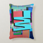 90年代インスパイア幾何カラフルモノグラム アクセントクッション (正面(垂直))