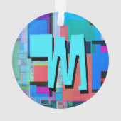 90年代インスパイア幾何カラフルモノグラム オーナメント (裏面)