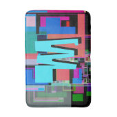 90年代インスパイア幾何カラフルモノグラム バスマット (正面縦)