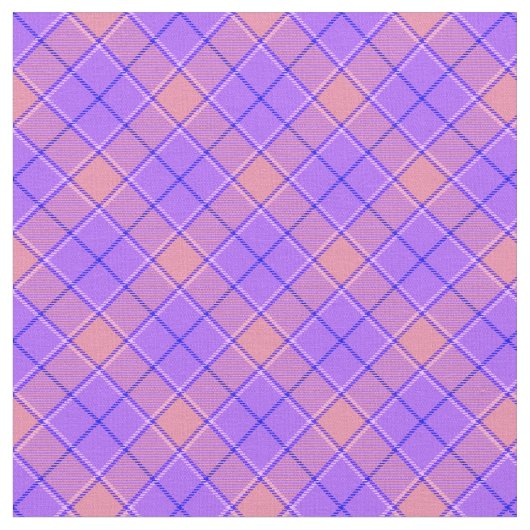 90年代インスパイア斜め格子状明紫色パターン ファブリック (クローズアップ)