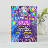 90年代カラフルネオングロー懐旧パーティー 招待状 (スタンド正面)