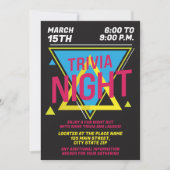 90年代カラフルヴィンテージクイズナイト 招待状 (正面)