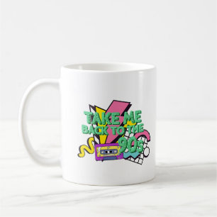 90年代カラーポップアート懐かしさ コーヒーマグカップ