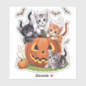90年代キャットパンプキンハロウィーンフローラ不気味シーズン シール (シート)