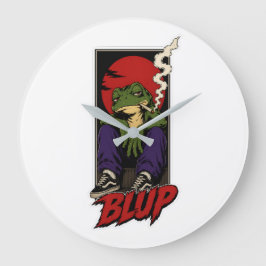 90年代グランジスケーターカエル BLUP 丸型壁掛け時計 ラージ壁時計