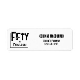 90年代グランジ ファブリックな50歳の誕生日パーティー ラベル