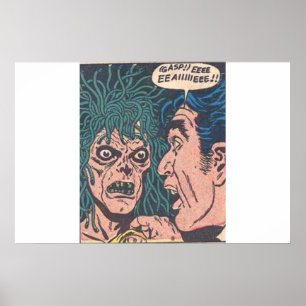 90年代ゴールデンエイジホラーヴィンテージ漫画 ポスター