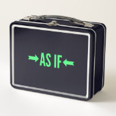 90年代スローガン弁当箱ブラックメタル弁当箱 メタルランチボックス (正面)