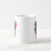 「90年代スローバックアリー：（ばちゃばちゃ）跳ねる絵を描マグ」 コーヒーマグカップ (中央)