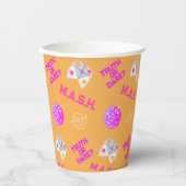 90年代スローバックピンクとオレンジ 紙コップ (正面)