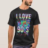 90年代ディスコ1990年代を愛カラフルする Tシャツ (正面)