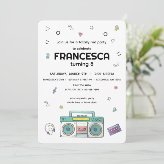 90年代トータル素晴らしいテーマ誕生日 招待状 (スタンド正面)