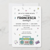 90年代トータル素晴らしいテーマ誕生日 招待状 (正面)