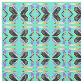 90年代ネオン蝶パターン ファブリック (見本)