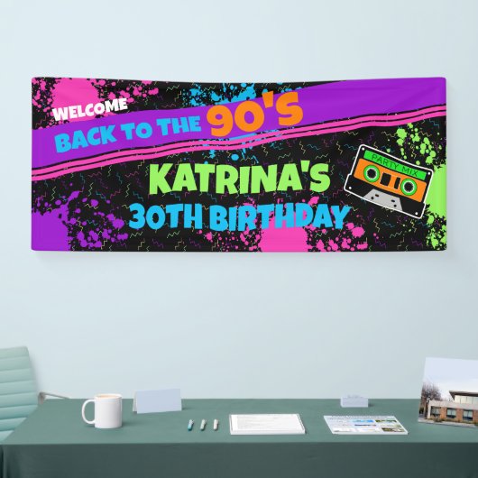 90年代ノスタルジア1990年代に大人のパーティーを投げ戻す生まれ|過去記事 横断幕 (トレードショー)