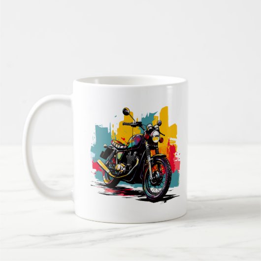 90年代バイクと名言 コーヒーマグカップ (左)