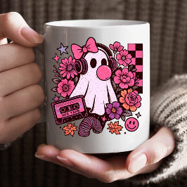 90年代バブルガム風レトロな幽霊ガールハロウィン コーヒーマグカップ