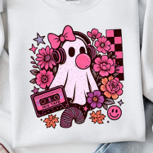 90年代バブルガム風レトロな幽霊ガールハロウィン