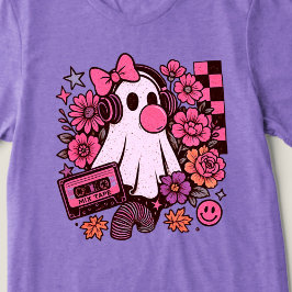 90年代バブルガム風レトロ幽霊ガールハロウィン トライブレンドTシャツ