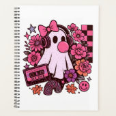 90年代バブルガム風レトロ幽霊ガールハロウィン プランナー手帳 (正面)