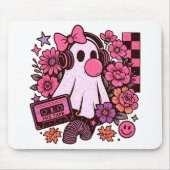 90年代バブルガム風レトロ幽霊ガールハロウィン マウスパッド (正面)