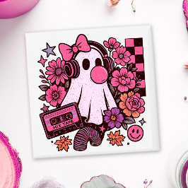 90年代バブルガム風レトロ幽霊ガールハロウィン マグネット