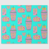 90年代パターン ラッピングペーパー (フラット)