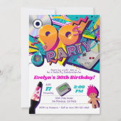 90年代パーティーの招待状, 90年代のテーマの招待状 招待状 (正面)