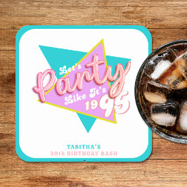 90年代パーティー1995年30歳の誕生日パーティー スクエアペーパーコースター