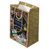 90年代ヒップホップのアーバンベビーシャワー抱き枕 ミディアムペーパーバッグ (裏面アングル)