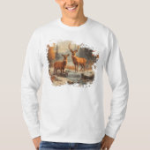 90年代ビンテージ・バク+ドー+シカ 女性&男性用 Tシャツ (正面)